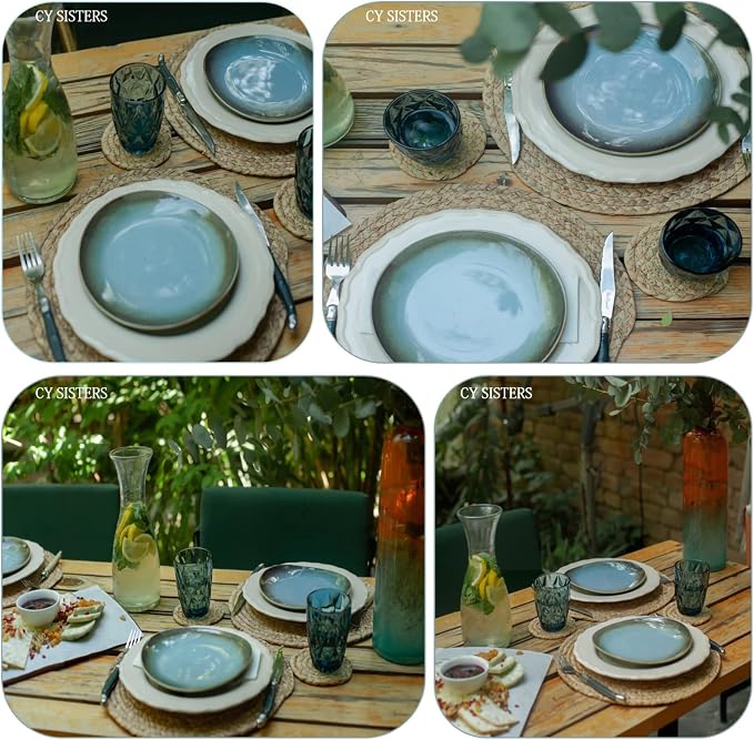 Round Woven Placemats Set of 6 - Image 3