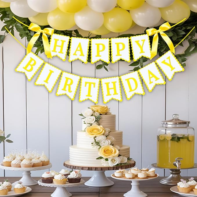 Bow Happy Birthday Banner for Bow Birthday Decorations Bows Garland for Women - Image 7