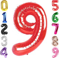 40 Inch Red Number 9 Balloon Birthday Party Decorations by Hadoife
