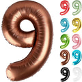 Coffee Brown Number 9 Balloon 40 Inch by IWERP