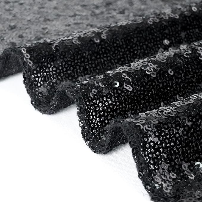 Eternal Beauty Black 3mm Sequin Backdrop 5x7 Ft - Image 9