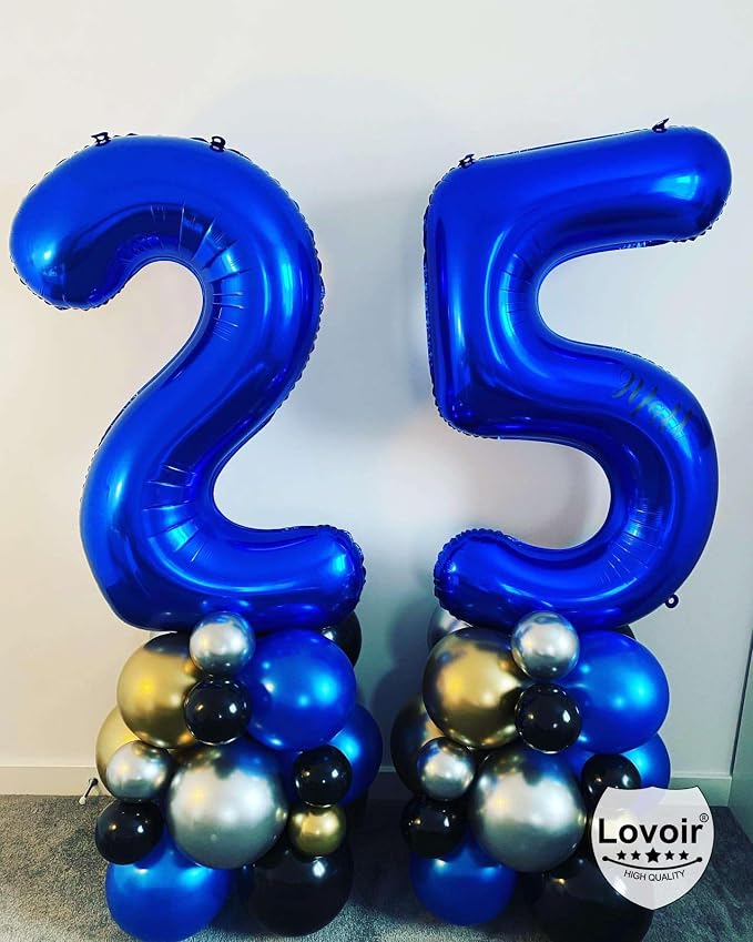 Navy Blue 28 Number Balloons, 40 Inch Giant Number 28 Balloons Foil Mylar - Image 5