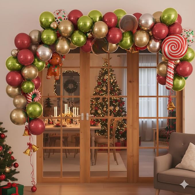 Red and Green Christmas Balloon - Image 6