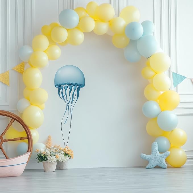 RUBFAC 87pcs Pastel Yellow Balloons Different Sizes 18 12 10 5 Inches - Image 6