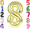 40 Inch Light Gold Number 8 Balloon, Champagne Birthday Party Decorations | 40 by Hadoife