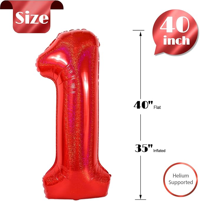 Laser Red 1 Balloon - Image 5