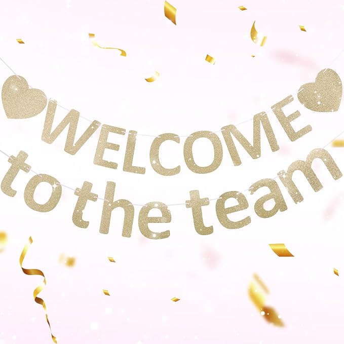 Pre-Strung Glitter Welcome to the Team Banner Welcome Banner Welcome Decorations by Unknown