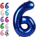 Night Blue Number 6 Balloon 40 inch, 6th Birthday Party Balloons Decorations | by Upgesy