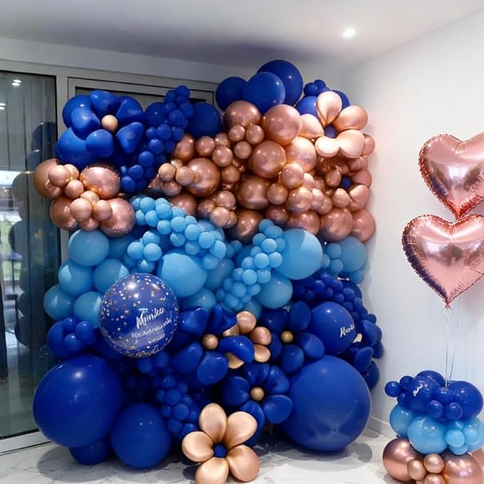50pcs Royal Blue Balloons 12 Inch, Premium Matte Dark Blue Latex Balloon - Image 3