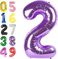 Number Balloons 40 Inch 1 Balloon Purple Birthday Decorations by Argthjy