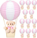 12 Sets Baby Shower Hot Air Balloon Table Centerpieces DIY Paper Lanterns by Baquler