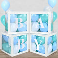 Baby Boxes with 4 Letters, 40 Blue Balloon by TILBLKUP