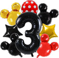 Vuzvuv Red Black Gold Foil Balloon Set by Vuzvuv