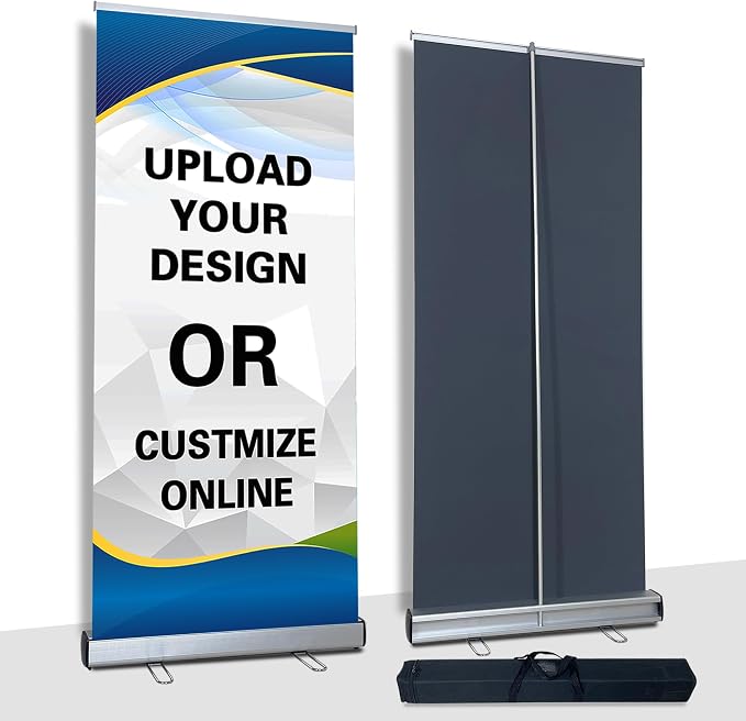 CUSTOM Retractable Banner Stand, Banners are made from curl-free fabric by NYHMSignSupply