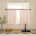 Blush Pink Lace Cafe Curtains by SEEKRIGHTHomeDecor