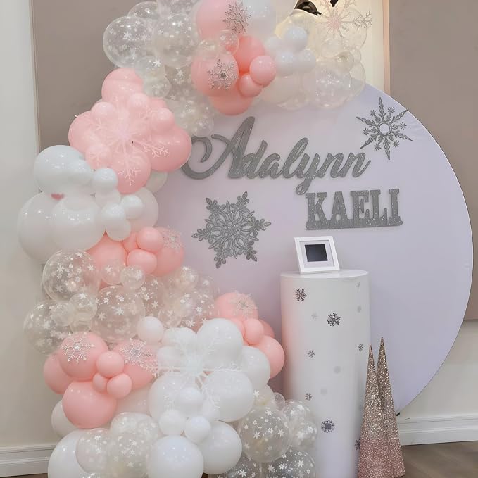 Pink and Silver Balloons, Pastel Light Pink Pearl White Metallic Silver Latex - Image 9
