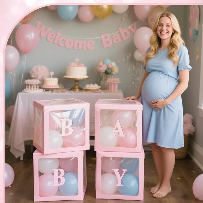 Ledido Baby Boxes with Letters for Baby Shower Decorations - Image 2