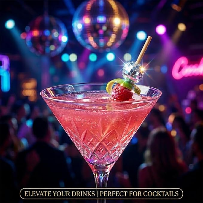 100 Pcs 4.7" Disco Ball Cocktail Picks, Fancy Toothpicks Appetizer Skewers | - Image 5