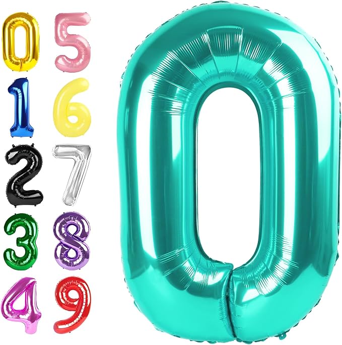 9 Balloon Number 40 Inch for Yellow Birthday Party Decorations | Mix & Match by Argthjy