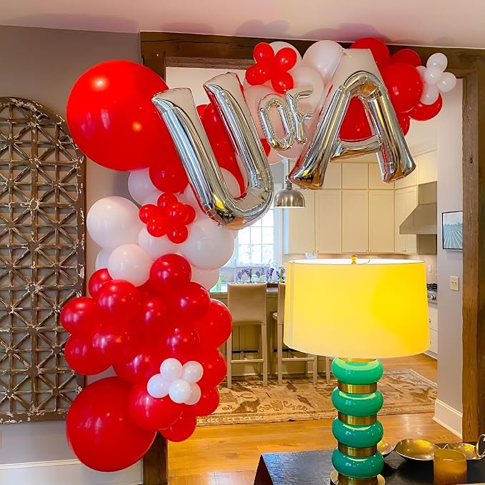 Voircoloria 110pcs Red Latex Party Balloons, 12inch | - Image 4