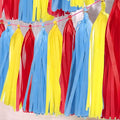Red Blue and Yellow Paper Tassels 30pcs Streamers by Unknown