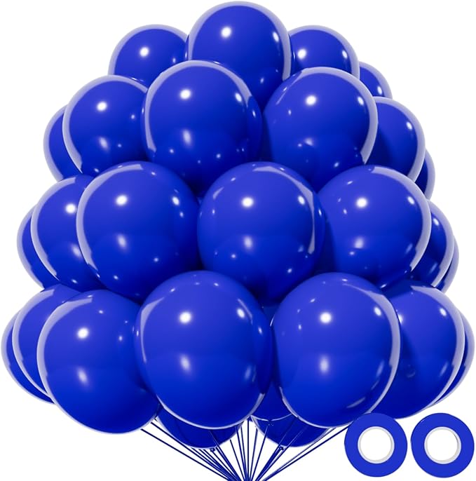 Blue Balloon 110pcs, 12 Inch Thickened Latex Party Balloons Helium Bright Color by Kawkalsh