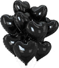 Black Heart Balloons, 18Inch Helium Polyester Film Balloon by GRESATEK