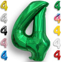 Green Number Balloon 4 Mylar Foil Balloons 16 inch by Unknown