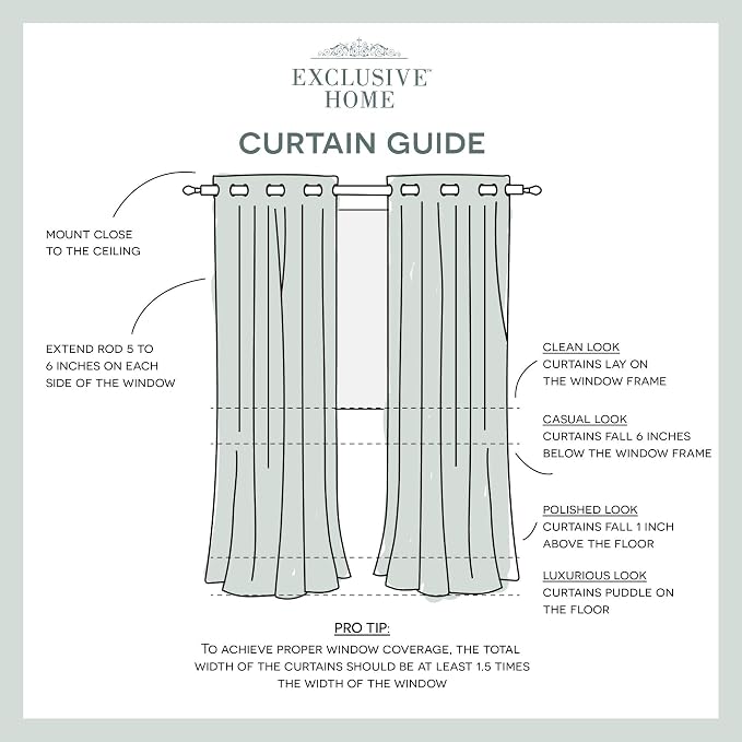 EXCLUSIVE HOME Chateau Striped Faux Silk Grommet Top Curtain Panel Pair - Image 6