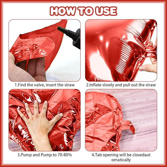 Metallic Red Black and Gold Double Sided Square Foil Balloons Wall, 19 Inches - Image 7