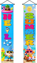 BlissYard 2pcs Welcome Summer Door Banner Hawaiian Gnome Porch Banners Sign by BlissYard