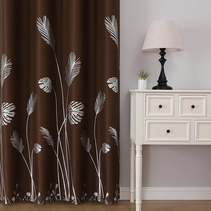 Brown Blackout Curtains 63 Inches Long, Room Darkening Curtains - Image 2