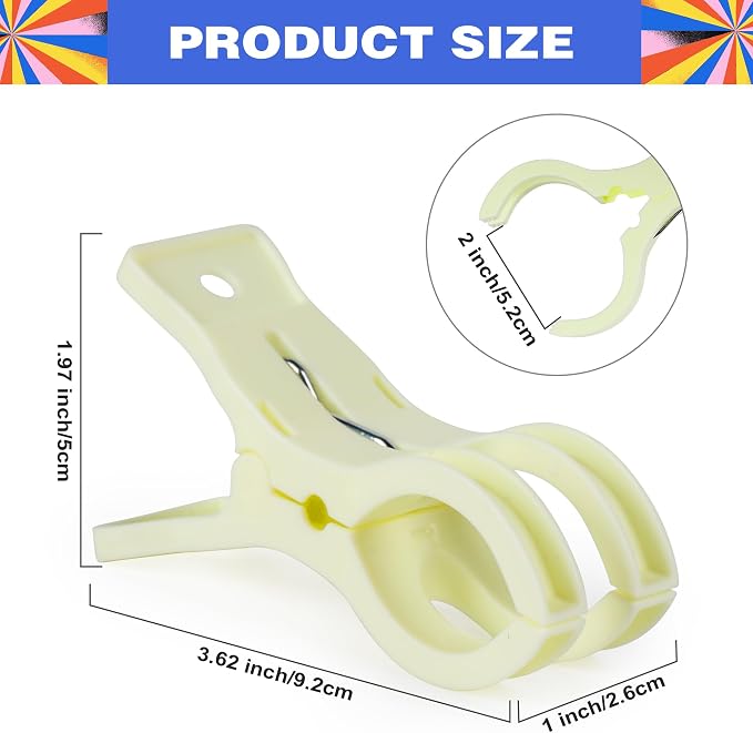 10 Pack Large Clips for Balloon Arch Plastic 3.62 Inch Heavy Duty Balloon Arch - Image 2