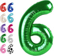 Green Number 6 Balloon 40 inch, Balloon numbers party supplies, deco photo shoot by Upgesy