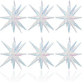 HILAVO 6PCS Iridescent Star Balloons, 22Inch Huge Iridescent Explosion Star by HILAVO