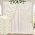 50ft x 10ft Wrinkle Free Ivory Backdrop Curtains by ENJOYYOURPARTY