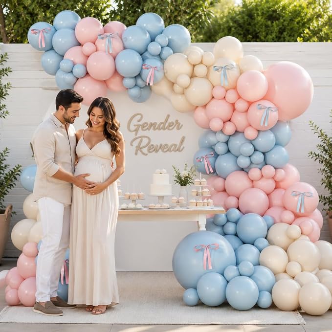 Gender Reveal Balloon Arch Kit, Elegant Baby Shower Decorations - Image 7