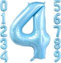 Pastel Blue 4 Balloon Number, Light Blue 4 Balloons by BBPOOL