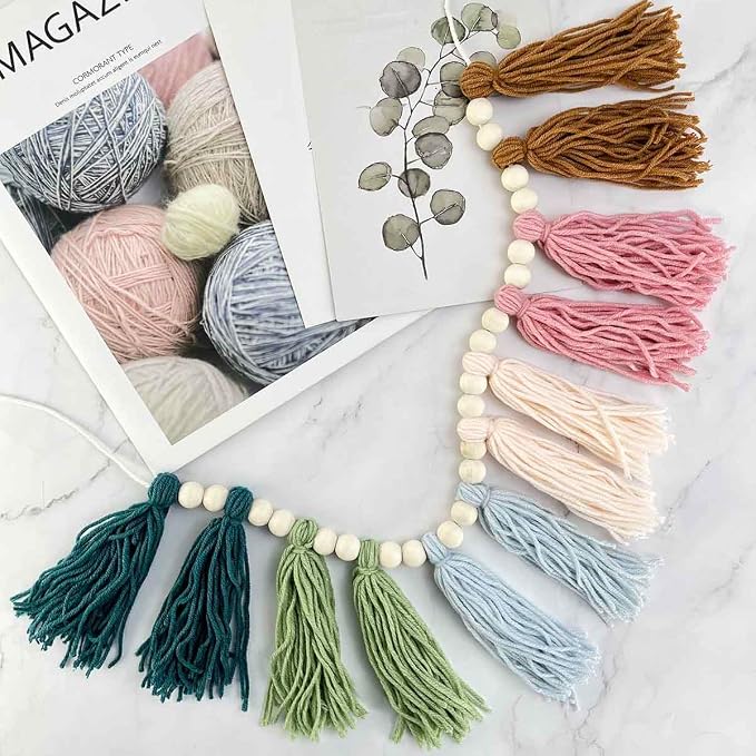 Rainbow Boho Tassel Wall Hanging - Image 7