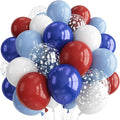 Red White and Blue Baseball Balloons by Paeyeq