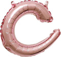 Rose Gold Script Shaped Foil Balloon by AmscanPartySupplies