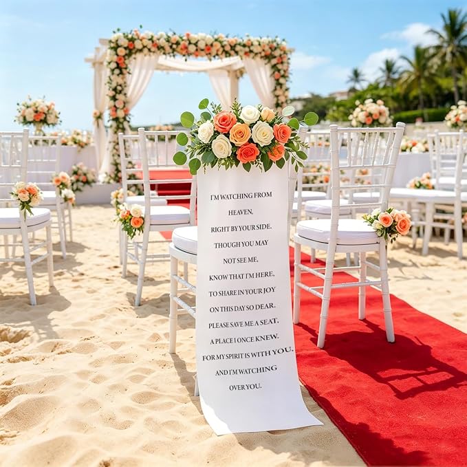 In Loving Memory Wedding Chair Sign- "I'm Watching From Heaven" Memorial - Image 5
