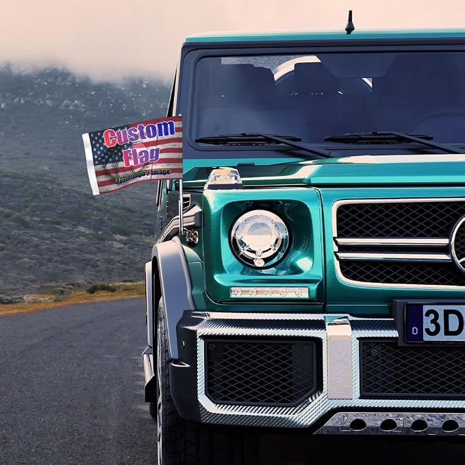 Custom Car Flag Add Your Own Design Here Small Car Flags Double Side - Image 7