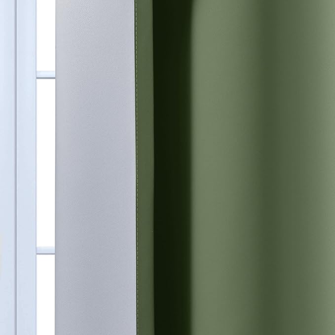 Yakamok Ombre Curtains Sage Green and Greyish White - Image 5