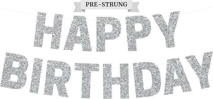 Pre-Strung Happy Birthday Banner by PerfectOccasion