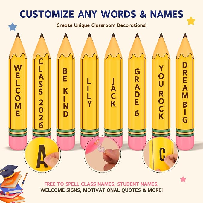 GLEAVI 12 Pcs Inflatable Pencil Balloon Set - Image 7