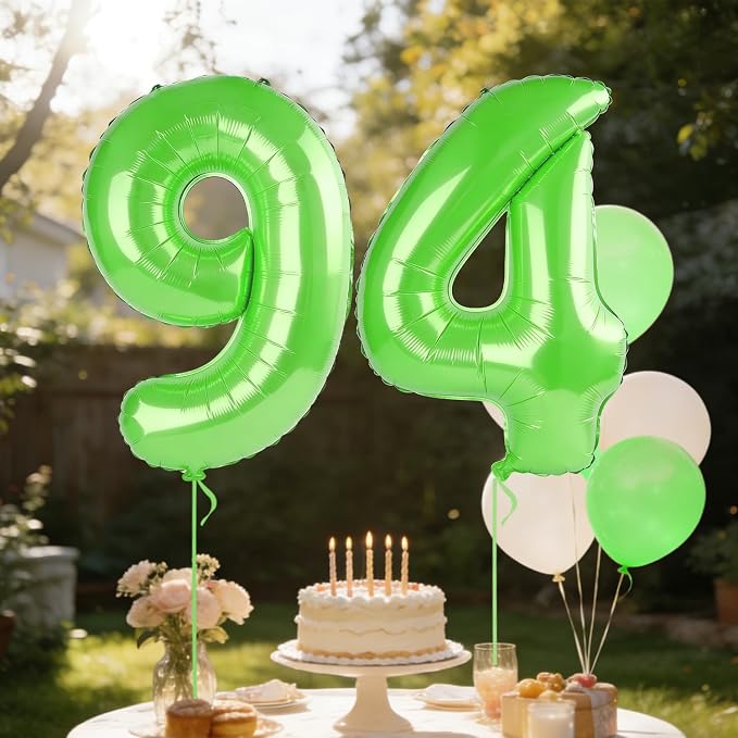 40 Inch Number 94 Balloons for 94th Birthday Party Decorations, 0-100 Fruit - Image 3