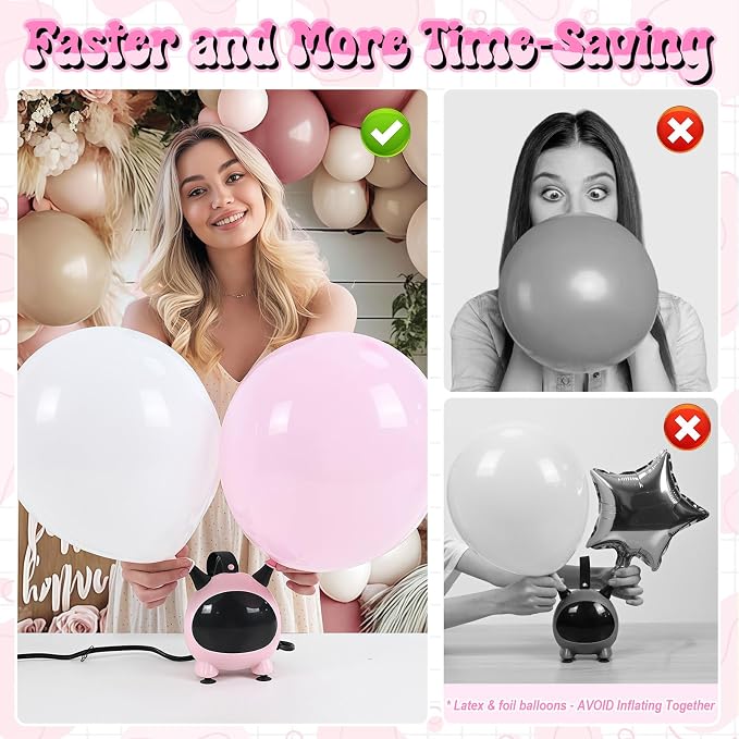 Balloon Pump Electric, Portable Balloons Inflator Air Pump - Image 4