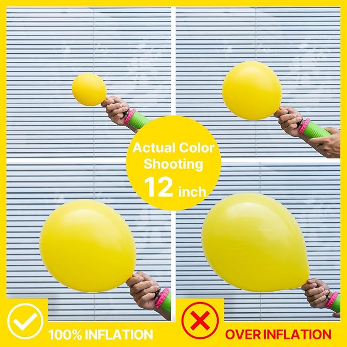 PartyWoo Yellow Balloons 50pcs Matte Yellow Small Latex Helium Balloons | 5 Inch - Image 4