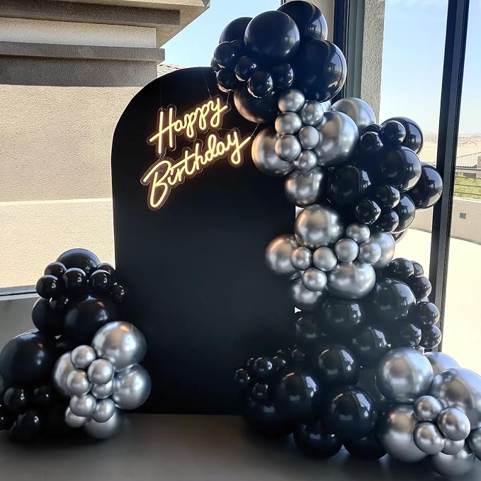 Awenztech 120pcs 5 inch Black Latex Balloons | Graduation, Anniversary - Image 3